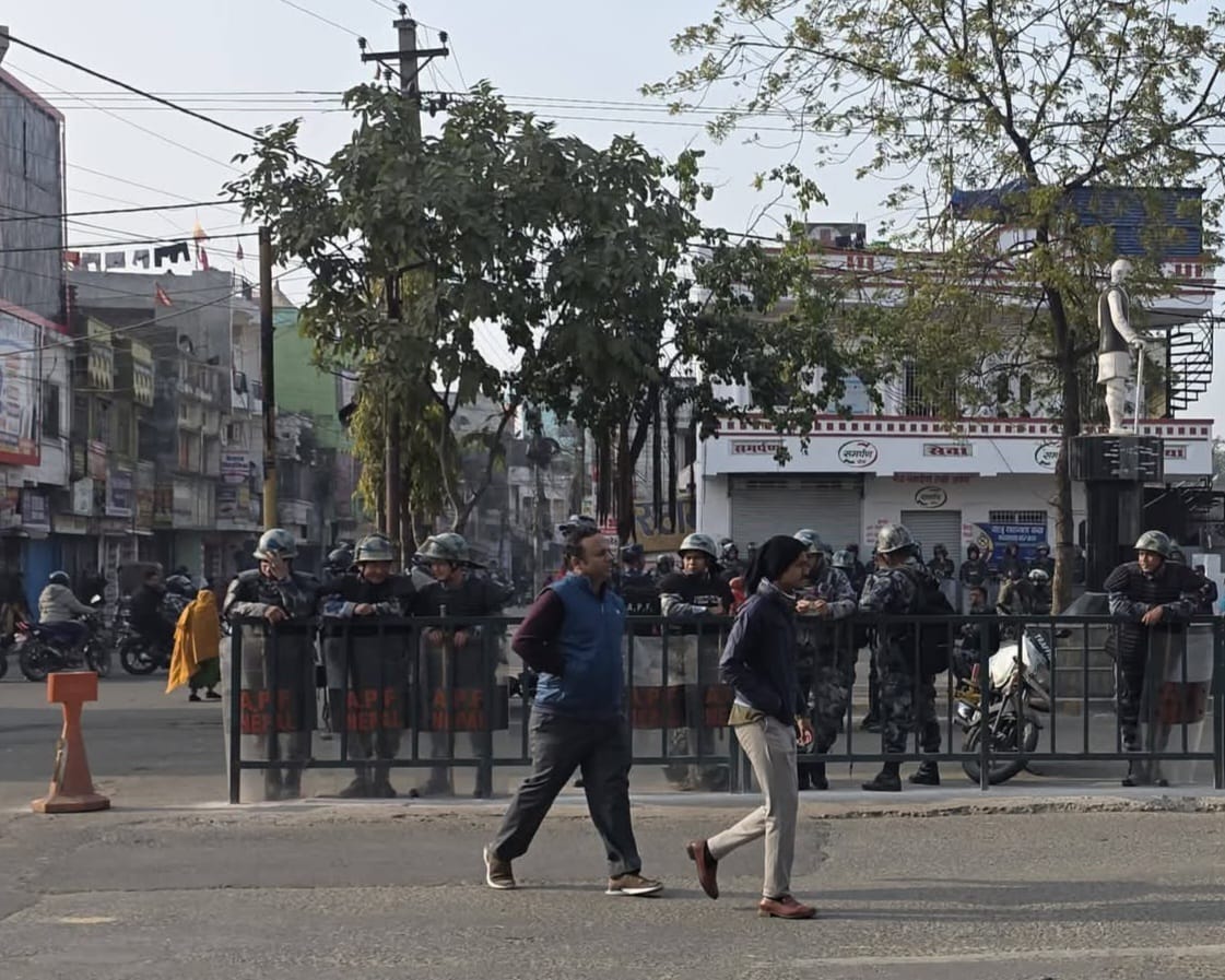 वीरगञ्जमा  भोलि बिहानसम्म कर्फ्यू